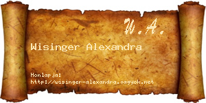 Wisinger Alexandra névjegykártya